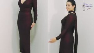 Вечернее платье макси на запах без выкройки сшить своими руками часть  2