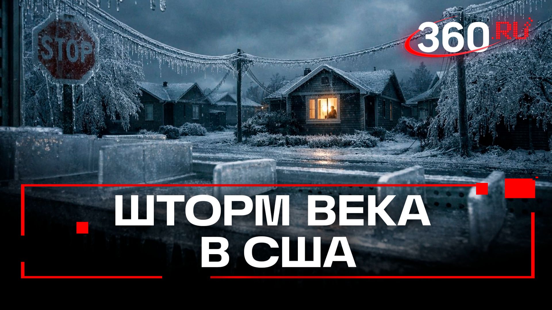 Исторический ледяной шторм обрушился на США: 200 тысяч домов без света смотреть онлайн