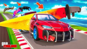 РАСКАЛЕННЫЙ НОЖ ПРОТИВ ЧИТЕРСКИХ ТАЧЕК В GTA 5! НОВЫЙ ЭКСПЕРИМЕНТ! ЭКСПЕРИМЕНТЫ ГТА 5