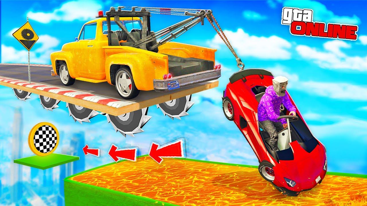 ПАРНЫЙ СКИЛЛ-ТЕСТ НА ЭВАКУАТОРЕ В GTA 5! НЕ ПОТЕРЯЙ МЕНЯ | КООПЕРАТИВНЫЙ ПАРКУР В ГТА 5 ОНЛАЙН смотреть онлайн