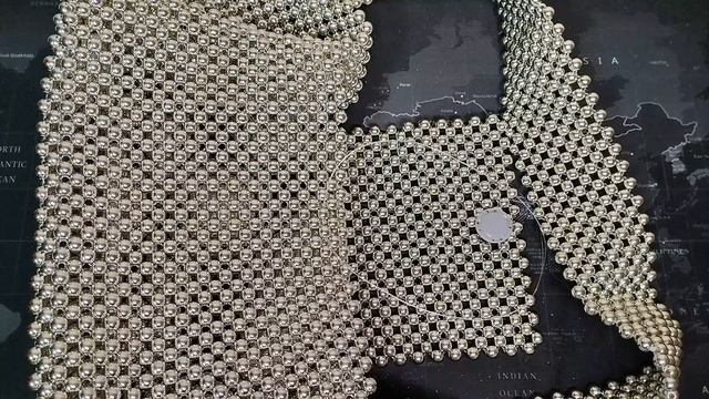 Как прикрепить магнитную застежку к сумке из бусин 2