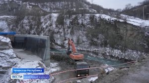 В Чечне проложили тоннель в скале для подачи воды