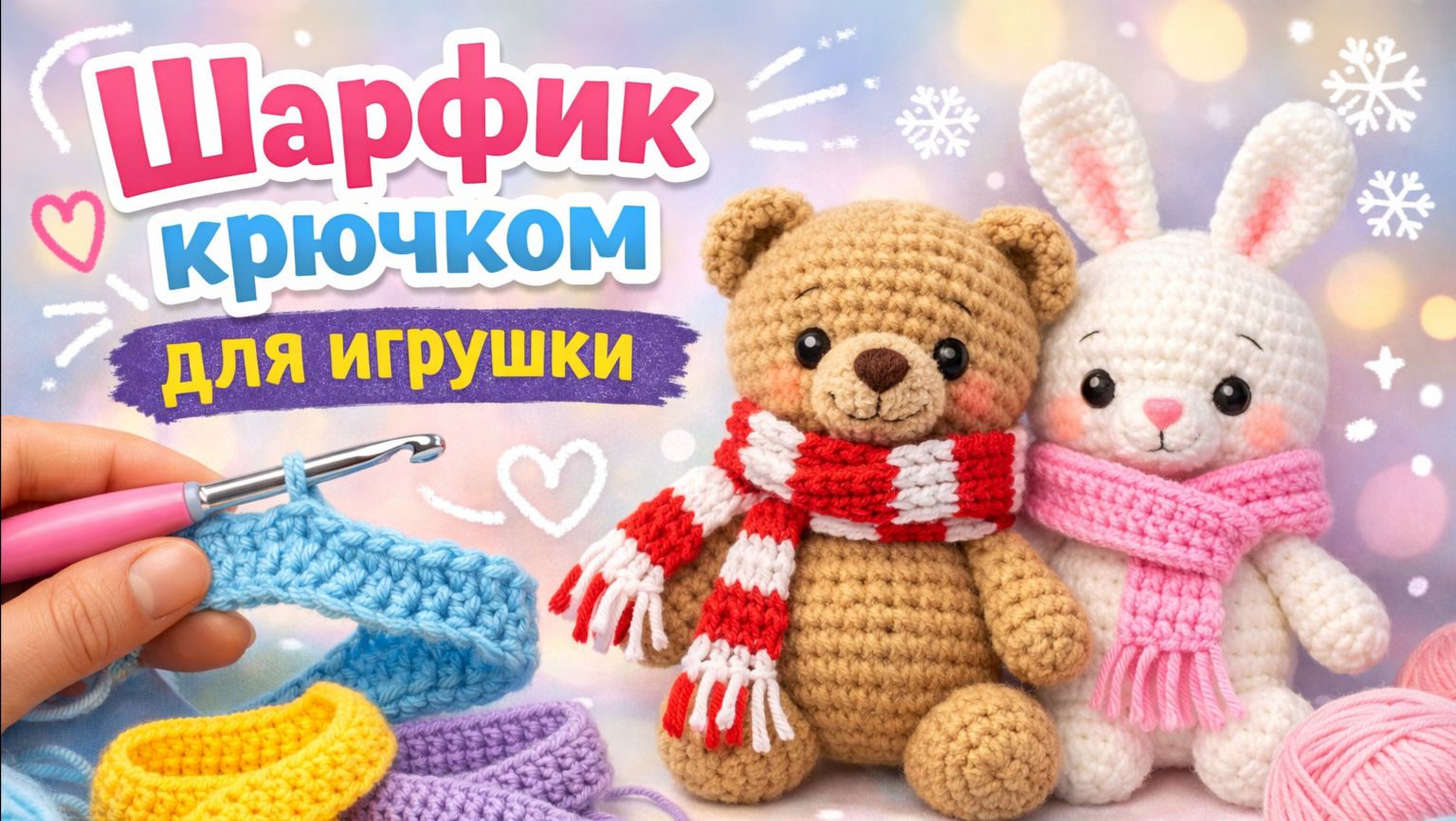 Шарфик для игрушки крючком смотреть онлайн