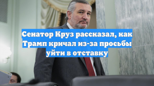 Сенатор Круз рассказал, как Трамп кричал из-за просьбы уйти в отставку