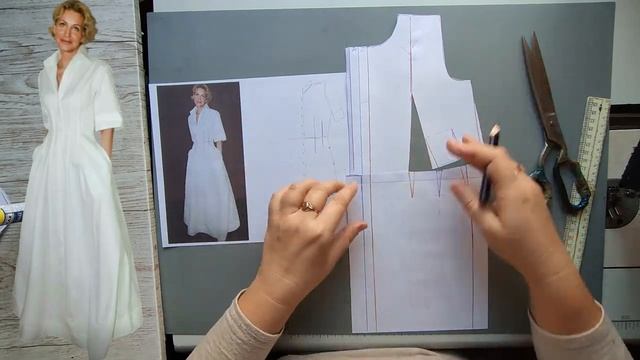 Моделирование. Простое и несложное платье. Выкройка № 1940. смотреть онлайн