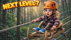 Next Level? 😱 Kids Rope Course Adventure