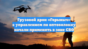 Грузовой дрон «Горыныч» с управлением по оптоволокну начали применять в зоне СВО