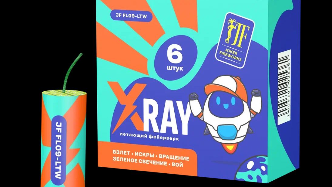 Летающий фейерверк "X-Ray" - JF FL09-LTW смотреть онлайн