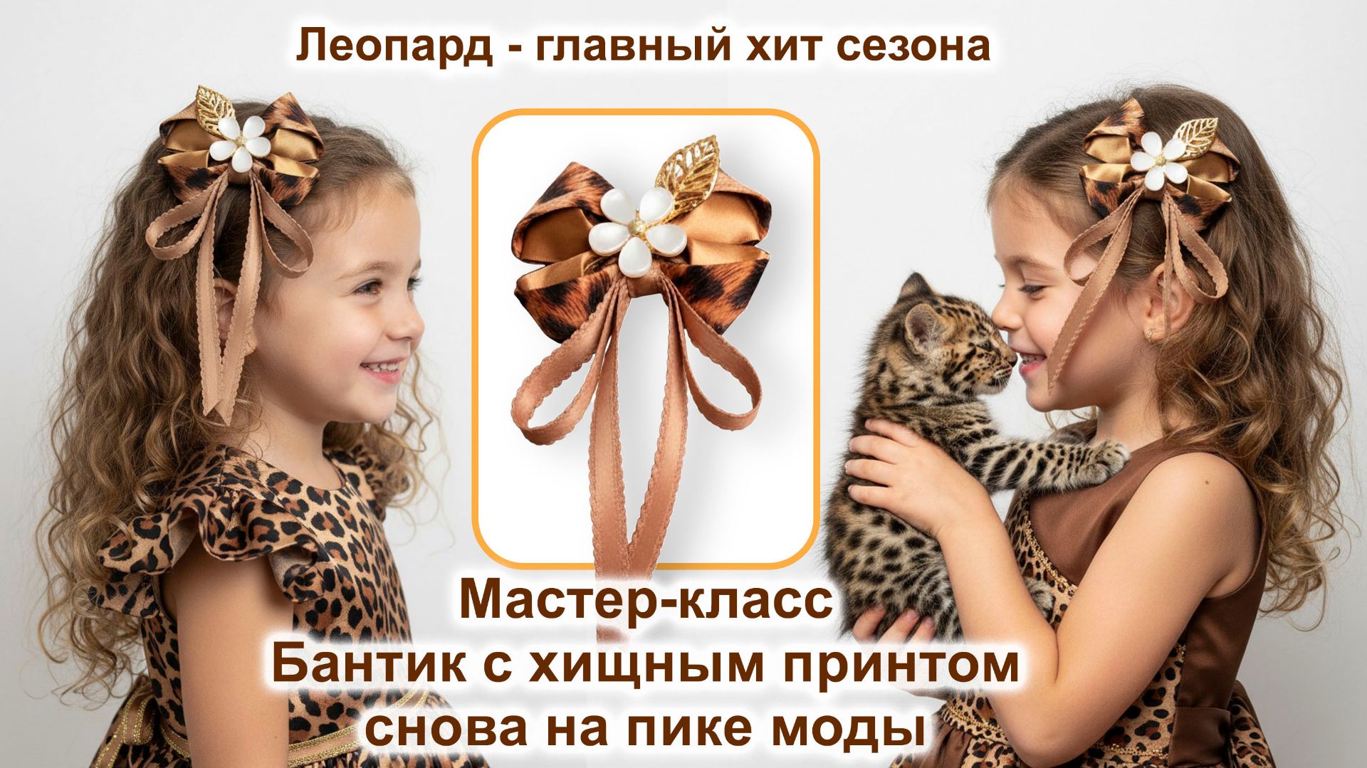 Мастер-класс. Бантик с хищным принтом снова на пике моды. смотреть онлайн