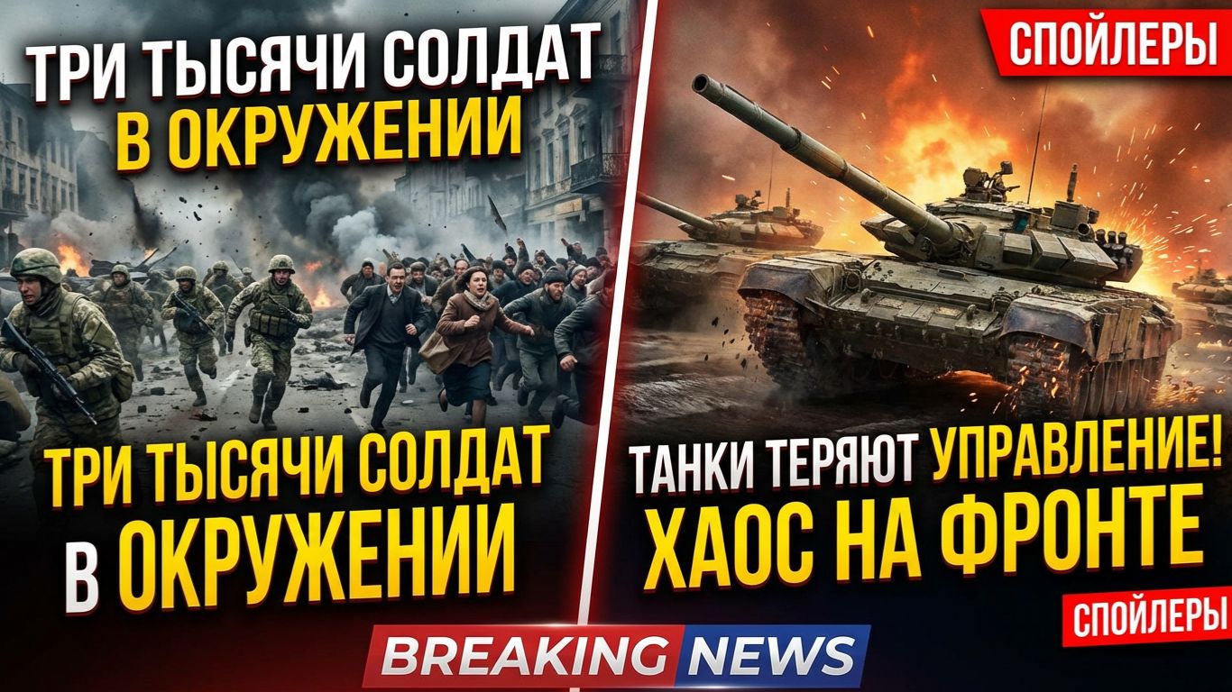 Солдаты в ловушке: танки теряют управление, люди выбегают на улицы смотреть онлайн