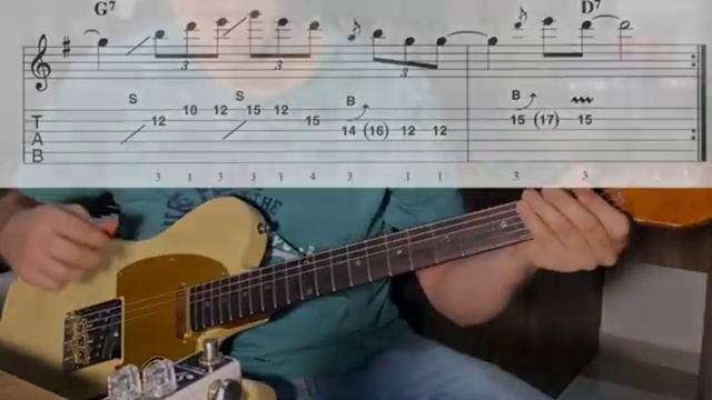 Goin To Memphis Blues in G (guitar solo,tab,backing track) смотреть онлайн