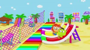 Маша и Леопольд Водные горки за забором - Мультик для детей