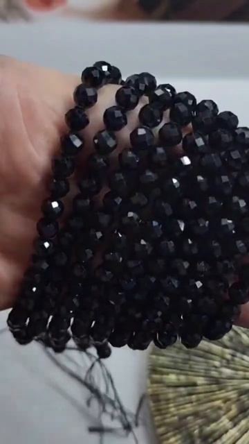 Обзор природного Чёрного турмалина diy handmade натуральныекамни бусины