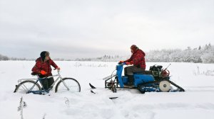 обзор снегоход мотоблок на гусеницах