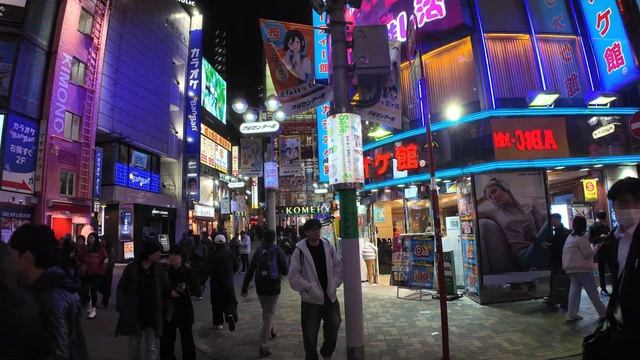 Вечерняя прогулка по Сибуе Токио Япония 🌆 смотреть онлайн