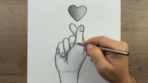 Как легко нарисовать руку и сердце карандашом - пошаговый урок рисования