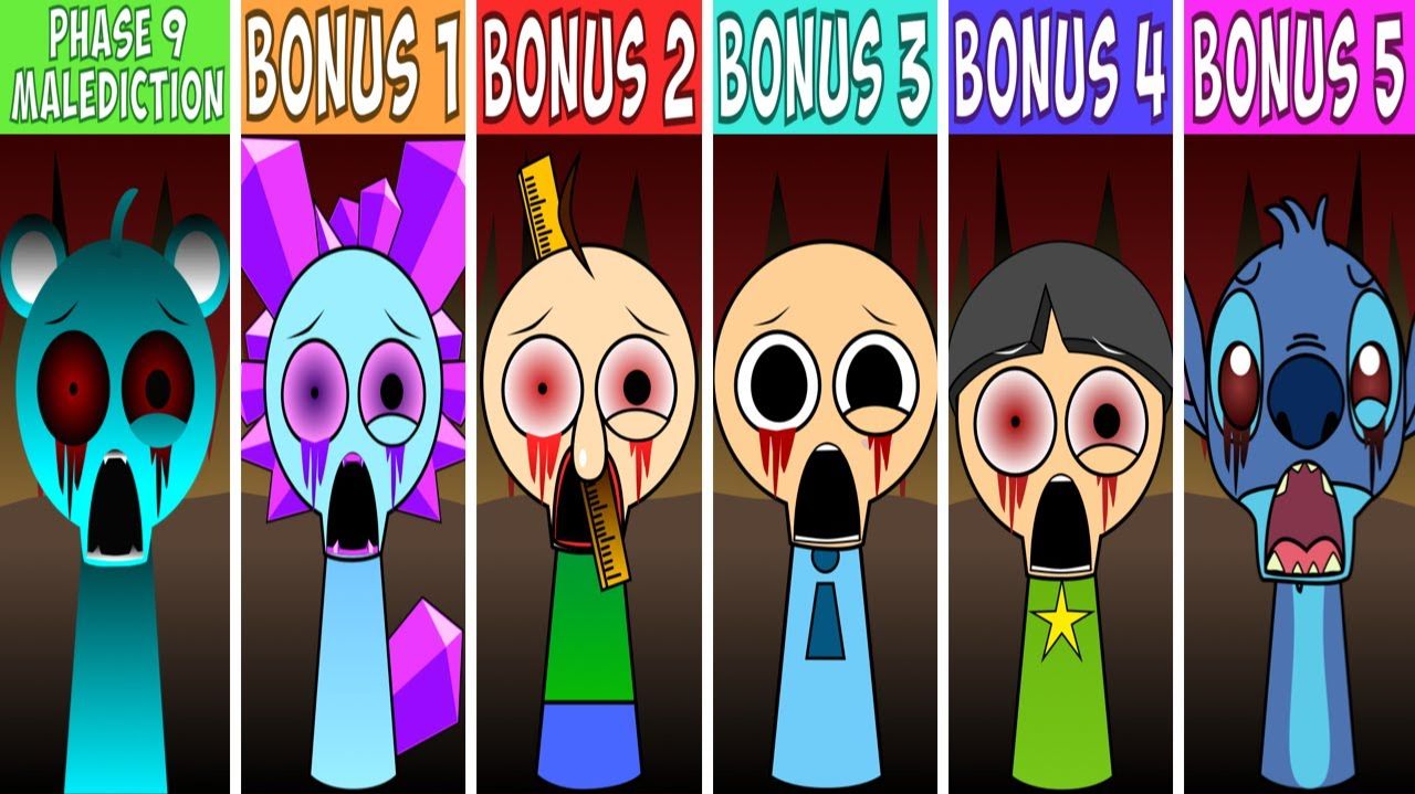 INCRDIBOX SPRUNKI: ВСЕ ОС И БОНУС-ПЕРСОНАЖИ ФАЗЫ 9 ⚡ MALEDICTION! 😈🎁 смотреть онлайн