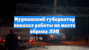 Мурманский губернатор показал работы на месте обрыва ЛЭП