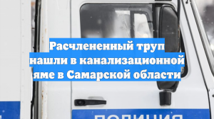Расчлененный труп нашли в канализационной яме в Самарской области