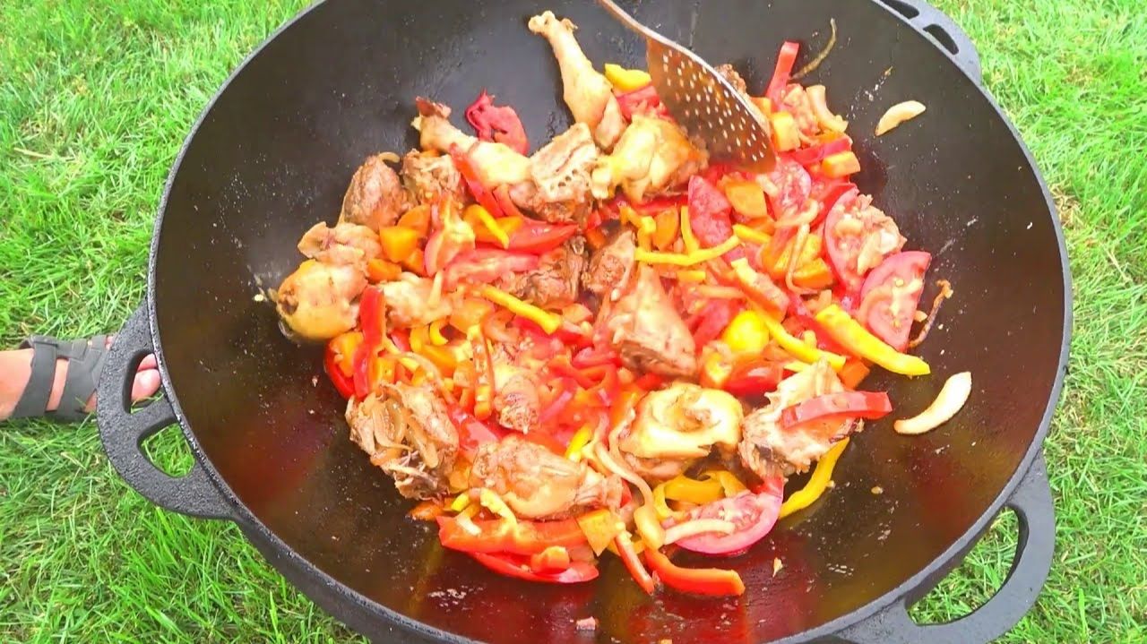 Как приготовить шулюм в казане на костре из утки смотреть онлайн