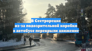 В Сестрорецке из-за подозрительной коробки в автобусе перекрыли движение