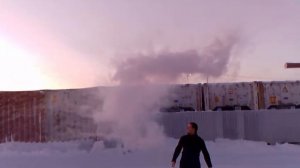 зима мороз вода