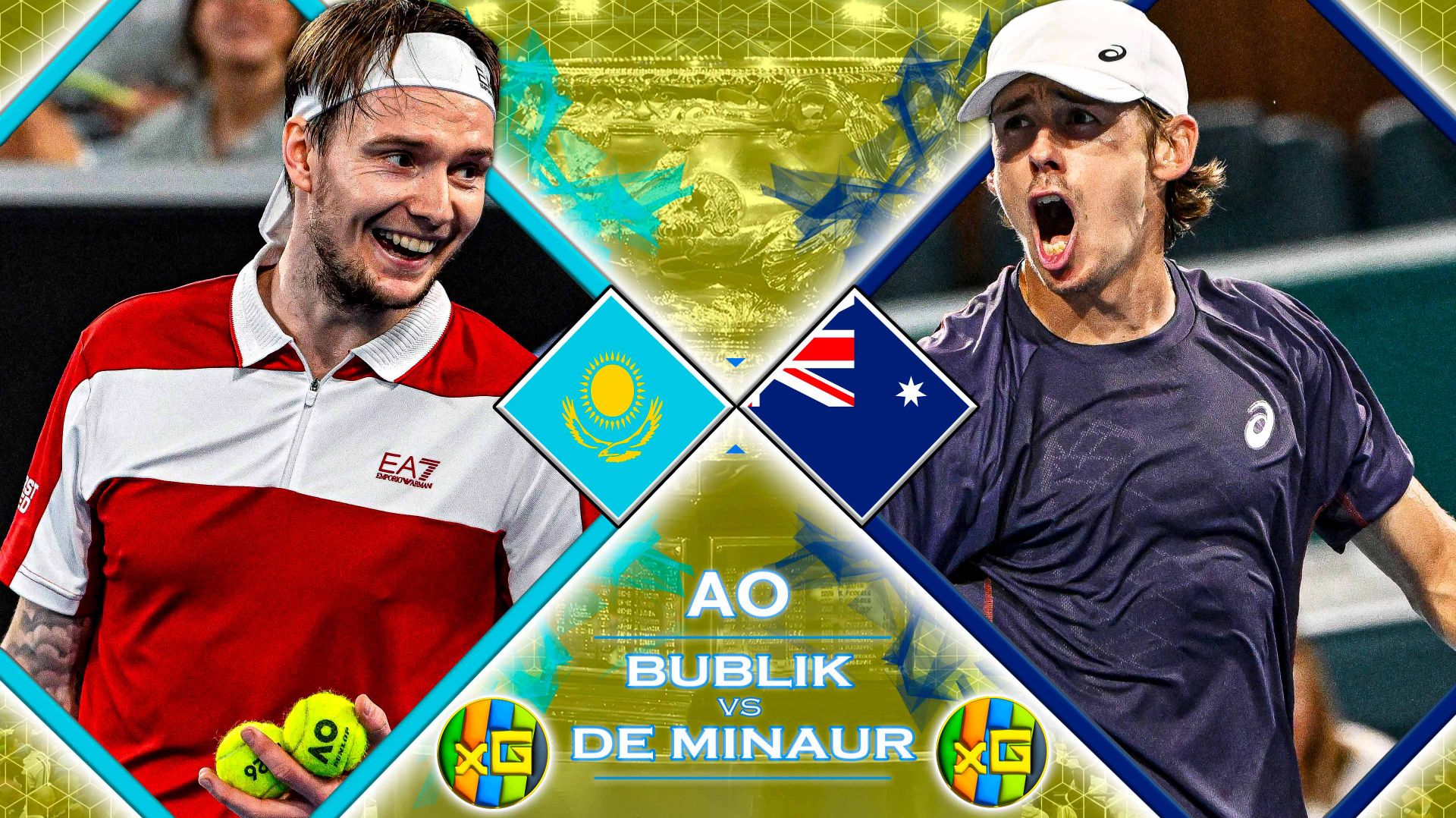 Бублик - Де Минаур | AUSTRALIAN OPEN | 25.01.2026 | Прямая трансляция | xG смотреть онлайн