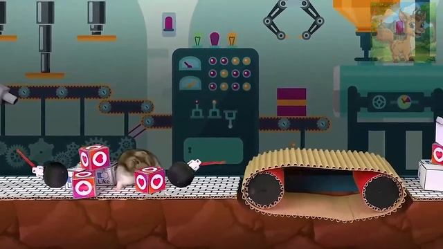 Маленький хомячок смело отправился в опасный лабиринт! Лабиринт, полный шестеренок и шипов! смотреть онлайн