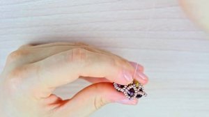 Цветочный браслет из бисера и хрустальных бусин ❄️