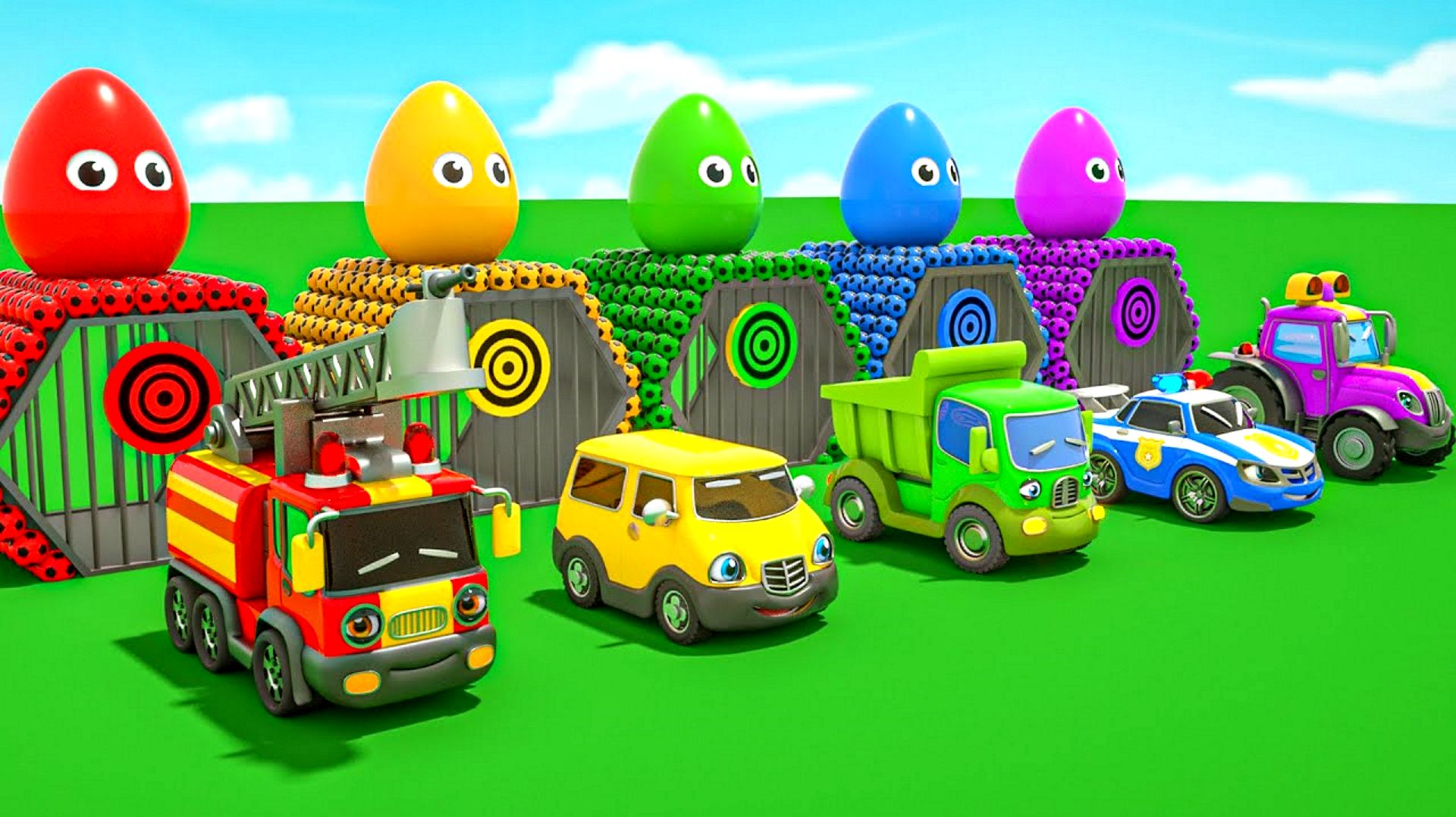 Весёлые мультяшки для малышей. Красочные мультфильмы про машинки для детей с весёлыми песенками смотреть онлайн