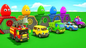 Весёлые мультяшки для малышей. Красочные мультфильмы про машинки для детей с весёлыми песенками