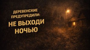 ДЕРЕВЕНСКИЕ ПРЕДУПРЕДИЛИ НЕ ВЫХОДИ НОЧЬЮ. Страшные. Мистические. Творческие истории