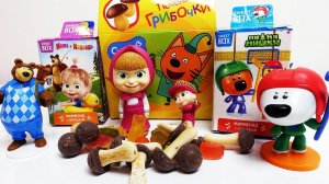 Маша и Медведь+МиМиМишки+Три Кота игрушки из мультики Свит Боксы и Хэппи сюрпризы Maşa ile Koca Ayı