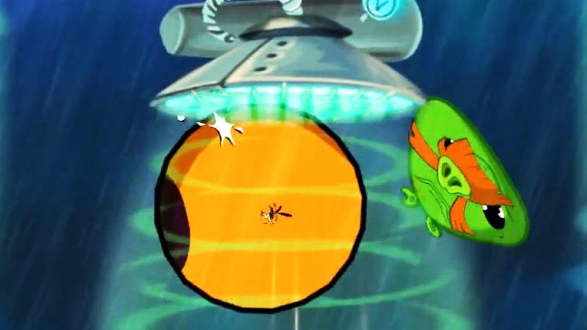 Энгри бердс: Птичка бабл роняет свинок смотреть онлайн