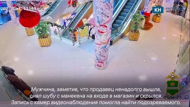 Мужчина украл шубу с манекена в торговом центре в Обнинске смотреть онлайн