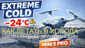 DJI Mini 5 Pro при -24°C ❄️ Можно ли летать за пределами -10°C?
