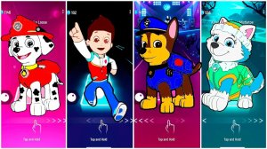 Мультики для Детей Щенячий Патруль Tiles Hop - МАРШАЛЛ, РАЙДЕР, ГОНЩИК, ЭВЕРЕСТ