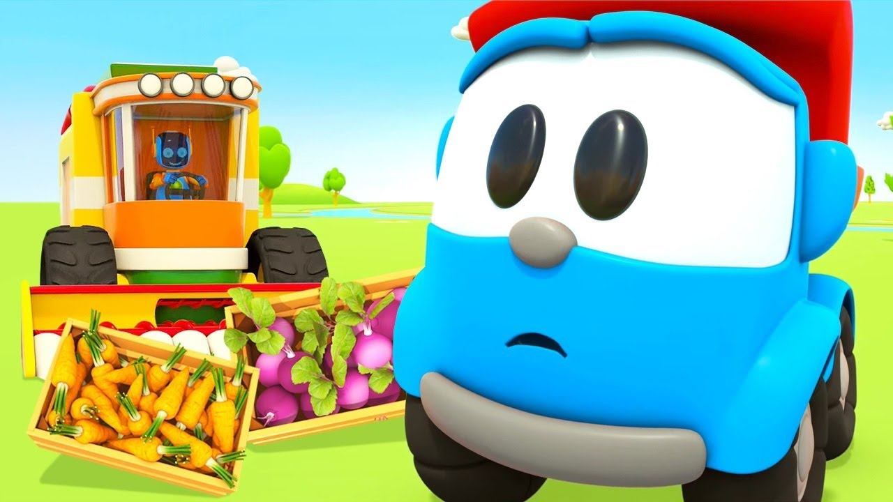 Грузовичок Лева помогает комбайну. Мультики про машинки для детей смотреть онлайн