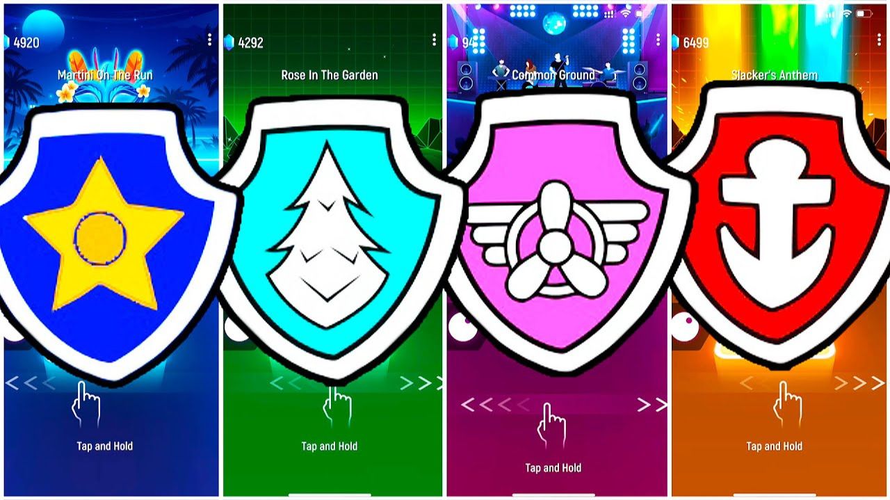 Мультики для Детей Щенячий Патруль Tiles Hop - ГОНЩИК, ЭВЕРЕСТ, СКАЙ, МАРШАЛЛ смотреть онлайн