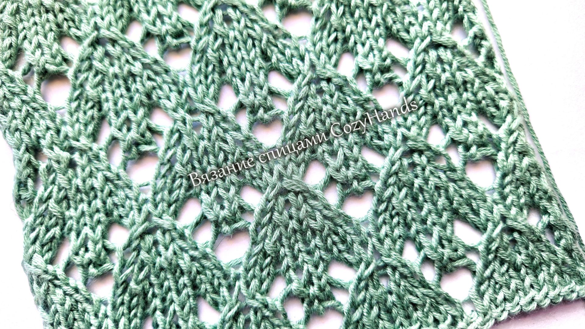 Интересный ажурный узор с колокольчиками для вязания летнего топа, сарафана, джемпера ⭐ Схема смотреть онлайн