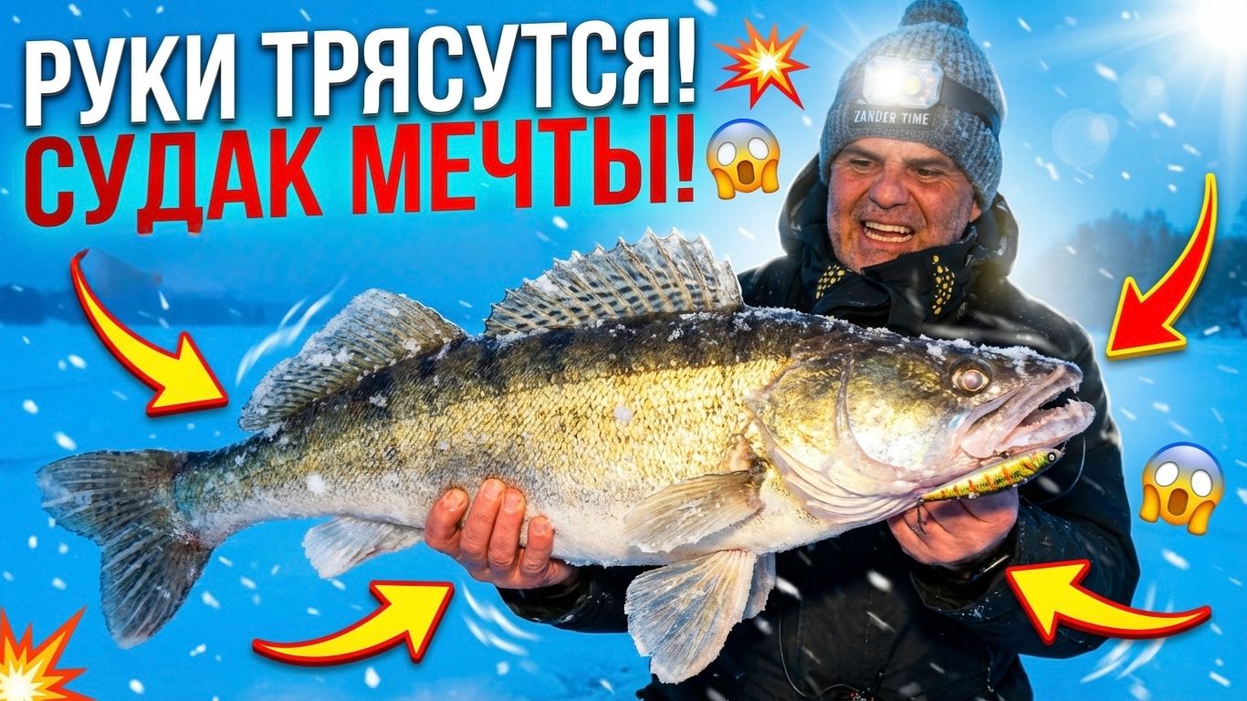 МЕНЯ ТРЯСЕТ от Этой РЫБАЛКИ! Трофейные судаки в каждой лунке Зимняя рыбалка на VIBы смотреть онлайн