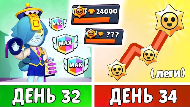 ПОЛУЧИЛ ЛЕГЕНДАРКУ ЗА КУБКИ 😱 | 100 ДНЕЙ В БРАВЛ СТАРС (32–34) смотреть онлайн