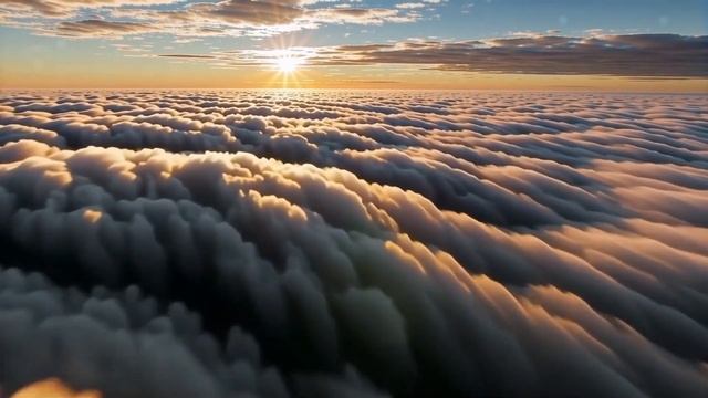 Созерцание | Полёт над облаками навстречу солнцу (Циклическое видео 7 мин) смотреть онлайн