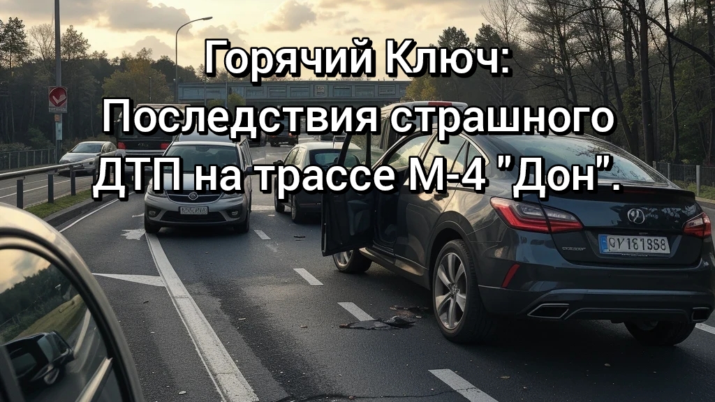 😱 АД на трассе М-4: Масштабная авария с пострадавшими под Горячим Ключом. 🚑 смотреть онлайн