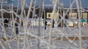 Придворцовая площадь РДК зимой