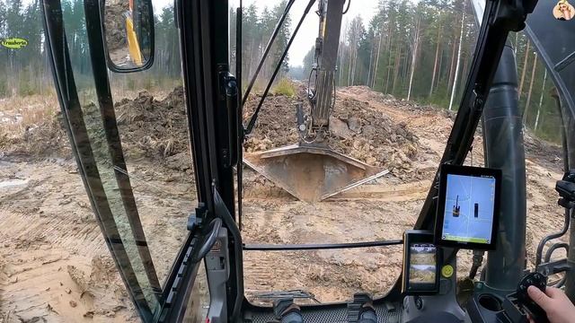 Строительство, дренажные работы на лесной дороге смотреть онлайн