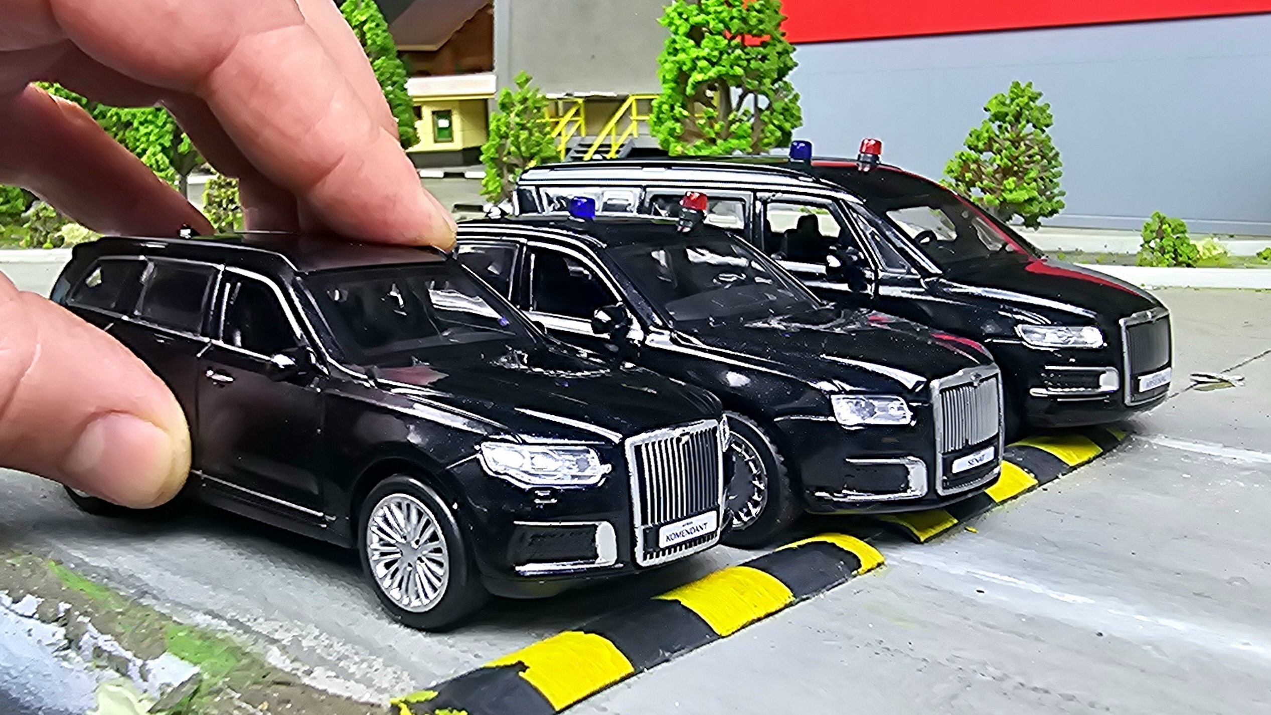 Aurus Senat, Arsenal, Komendant президентский кортеж на макете 1:43. Про машинки смотреть онлайн