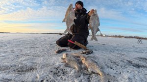 УХ, ВОТ ЭТО ДА! ЛЕЩИ СО ЛЬДА! СНАСТЬ ПРОЩЕ НЕКУДА. Рыбалка на большой реке. Астрахань.