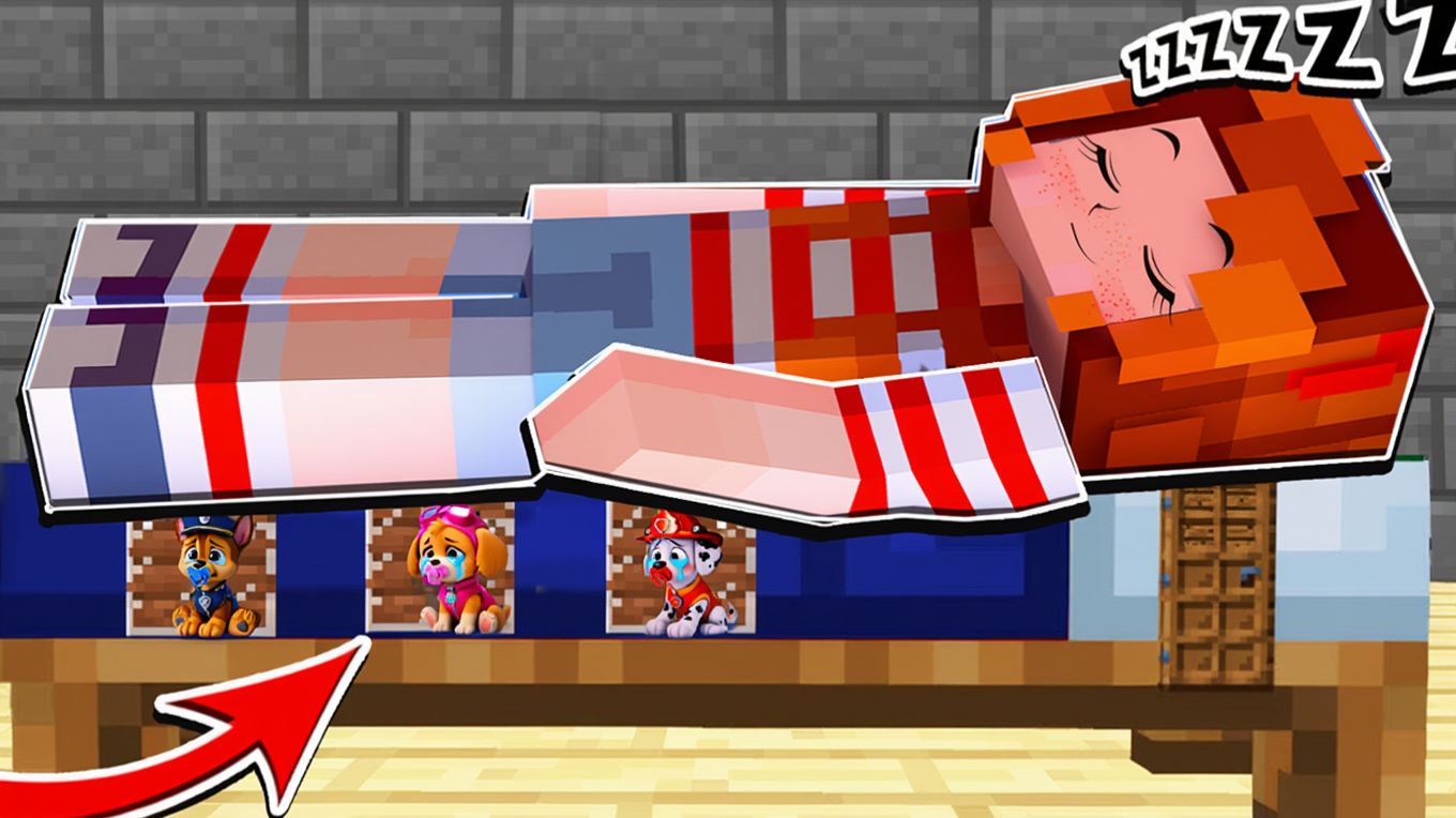 😳 ЩЕНЯЧИЙ ПАТРУЛЬ ЖИВУТ У МЕНЯ ПОД КРОВАТЬЮ 🌈 МАЙНКРАФТ MINECRAFT смотреть онлайн