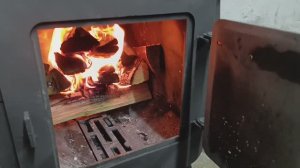 Пуск буржуйки в мастерских